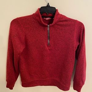 Red pullover sweater (zip-up neck)